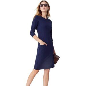 J. Mclaughlin Catalyst Dress Navy Catalina Cloth Tone On Tone Animal Texture Pri